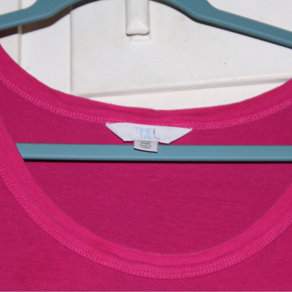 Time and Tru Fuchsia Tee